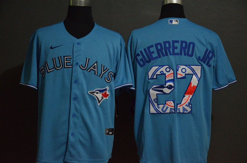 MLB Men Toronto Blue Jays 27 Vladimir Guerrero Jr. Nike Gray 2020 Authentic Player Jersey